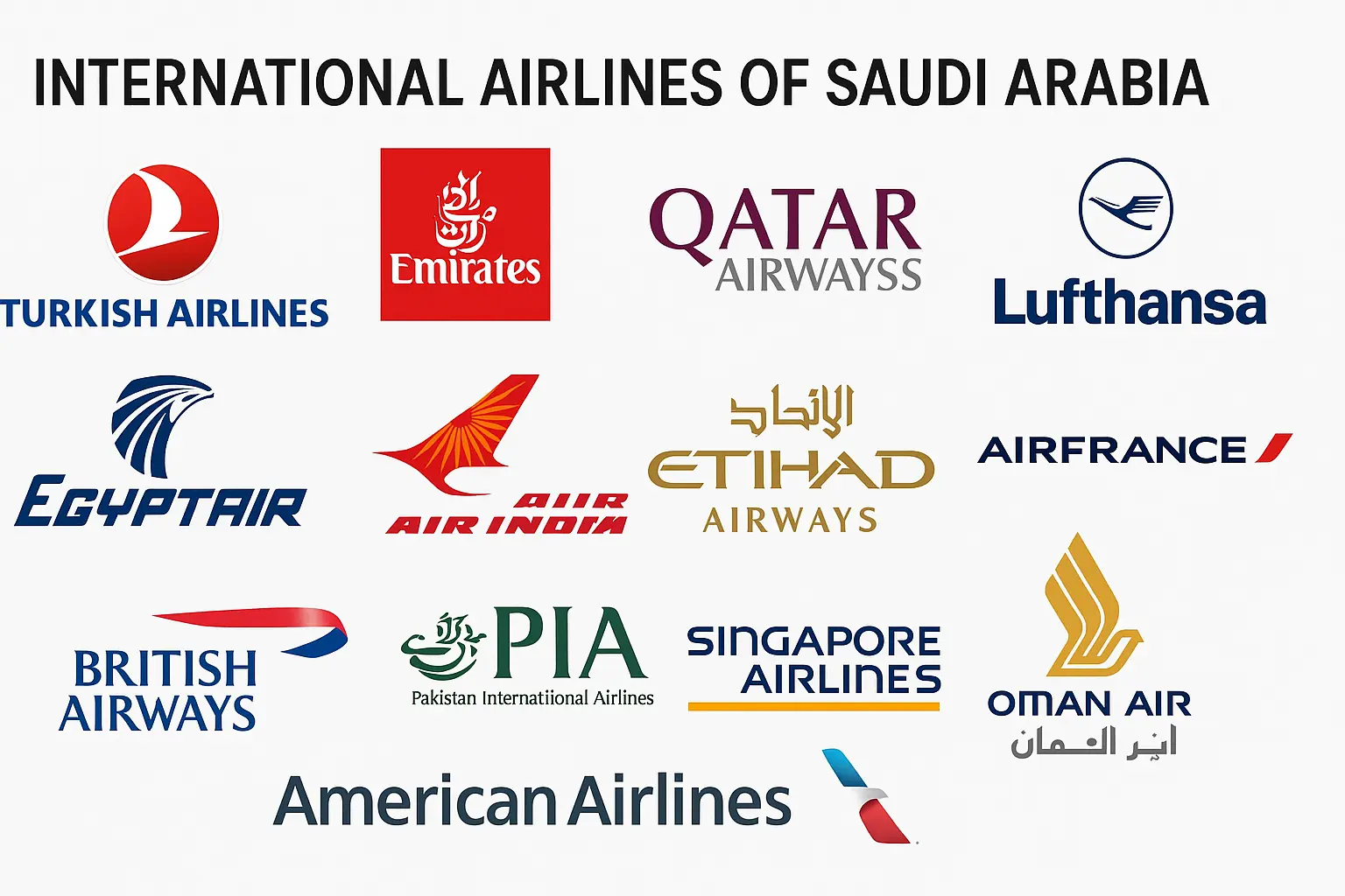 ما هي شركات الطيران الدولية التي تسير رحلات جوية من وإلى المملكة العربية السعودية؟ ما هي شركات الطيران الدولية التي تسير رحلات جوية من وإلى المملكة العربية السعودية؟
