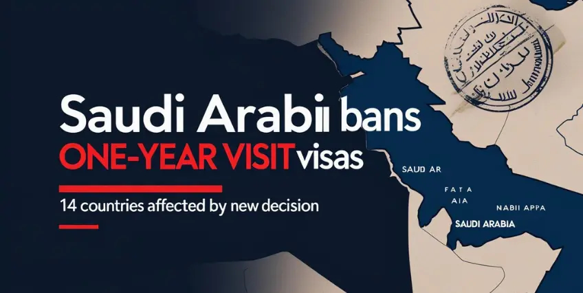 السعودية تحظر تأشيرة زيارة لمدة عام | 14 دولة متأثرة بقرار جديد السعودية تحظر تأشيرة زيارة لمدة عام | 14 دولة متأثرة بقرار جديد